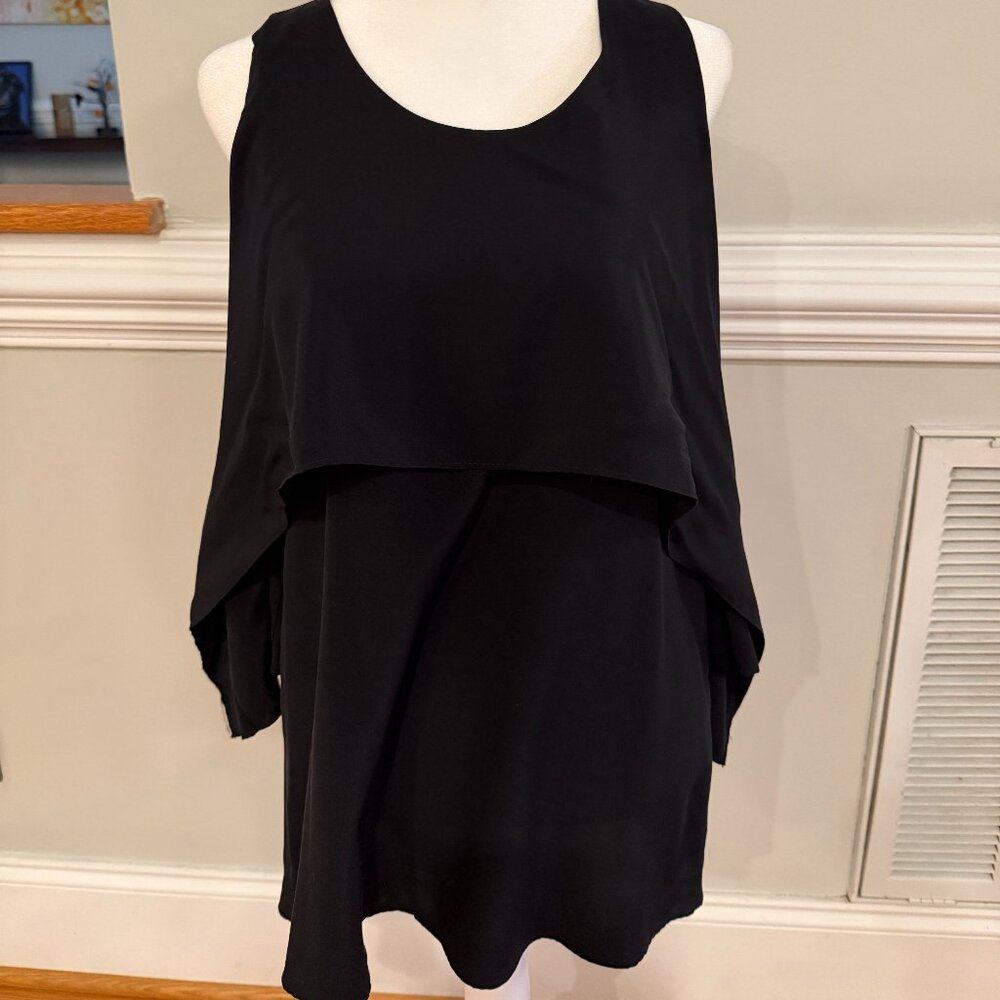 Askari 100% Silk Cold Shoulder Top - Medium